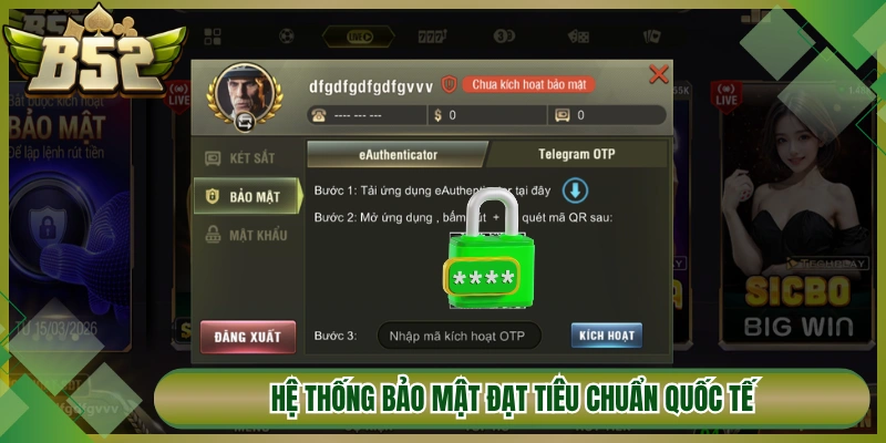 Hệ thống bảo mật đạt tiêu chuẩn quốc tế, bảo vệ toàn vẹn dữ liệu
