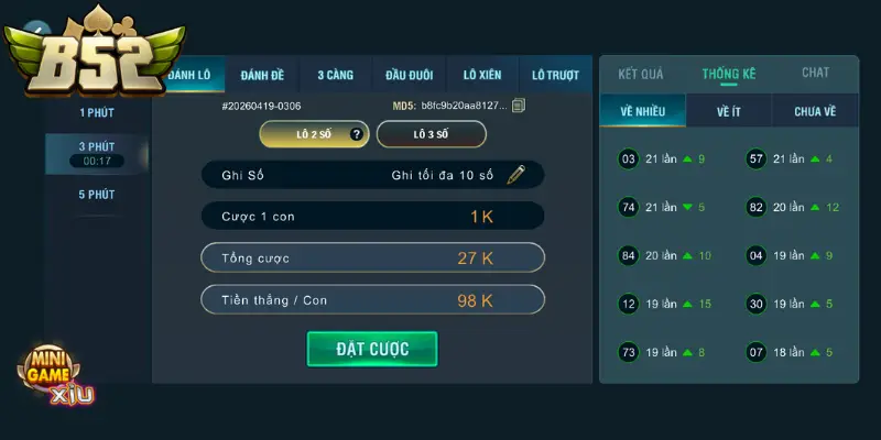 Đặt cược vào các cửa bạn muốn chơi