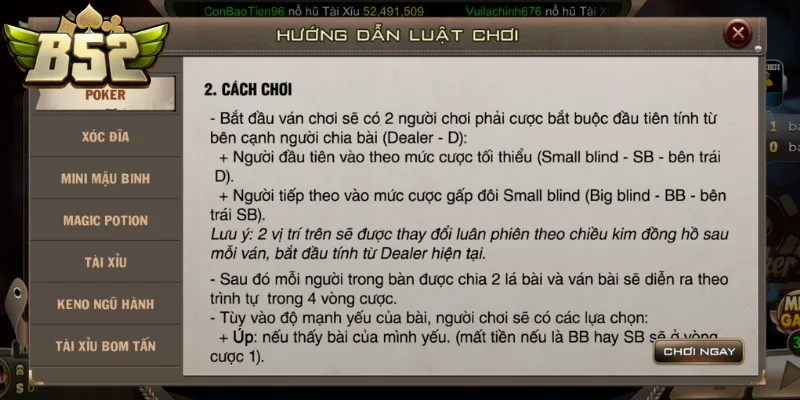 Quy luật đặt tiền blind bắt buộc khi bắt đầu cuộc đấu poker